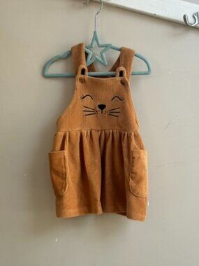 🐱🤎 Petit Lem Corduroy Skirtalls – Brown – Size 12M 🤎🐱